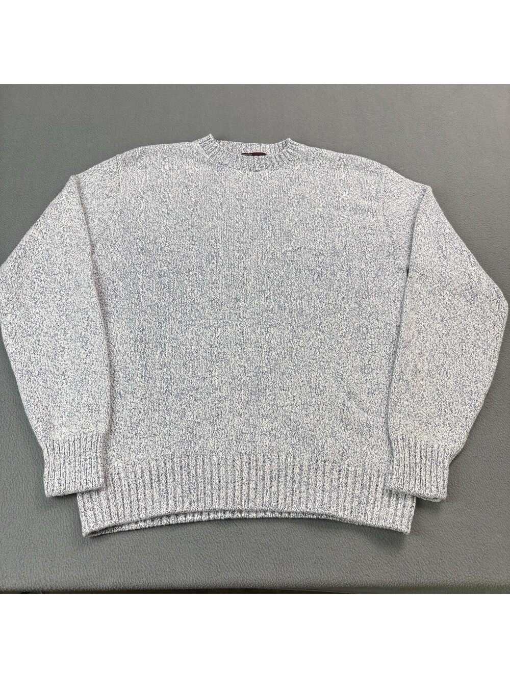 Vintage Mallards Heatered Knit Sweater Size Medium Light Blue USA Made